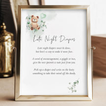 Bear Baby Shower-spel - sena natttidningar