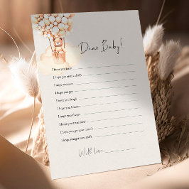 Bear Baby Shower-spelet Bäste Baby Önskemål