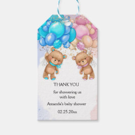 Bear Baby Shower Tack Gift-Märkre Presentetikett