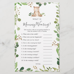 Bear Baby Shower What is Mamma Wear