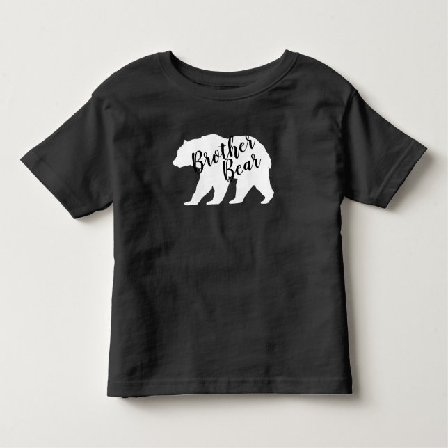 Bear Baby Shower Woodland Lodge T Shirt (Framsida)