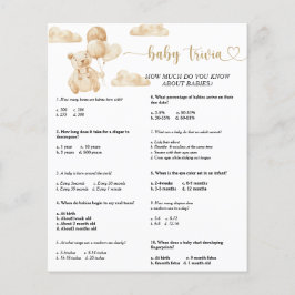 Bear Baby Trivia | Barnstödsspel