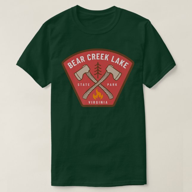 Bear Bäck Sjö State Park Virginia Camp Fire Vaca T Shirt (Design framsida)