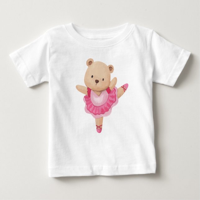 Bear Ballerina T Shirt (Framsida)