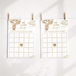 Bear Ballob Barly Wait Baby Shower Bingo Game