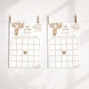 Bear Ballob Barly Wait Baby Shower Bingo Game