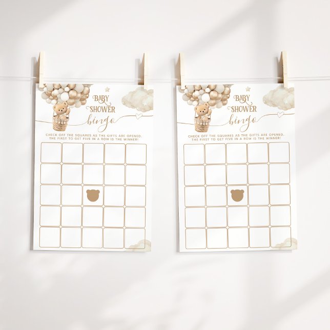 Bear Ballob Barly Wait Baby Shower Bingo Game (Skapare uppladdad)