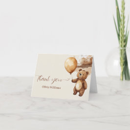 Bear Ballods Clouds Barly Wait Baby Shower Tack Kort