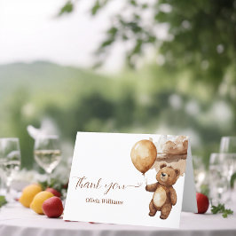 Bear Ballods Clouds Barly Wait Baby Shower Tack Kort