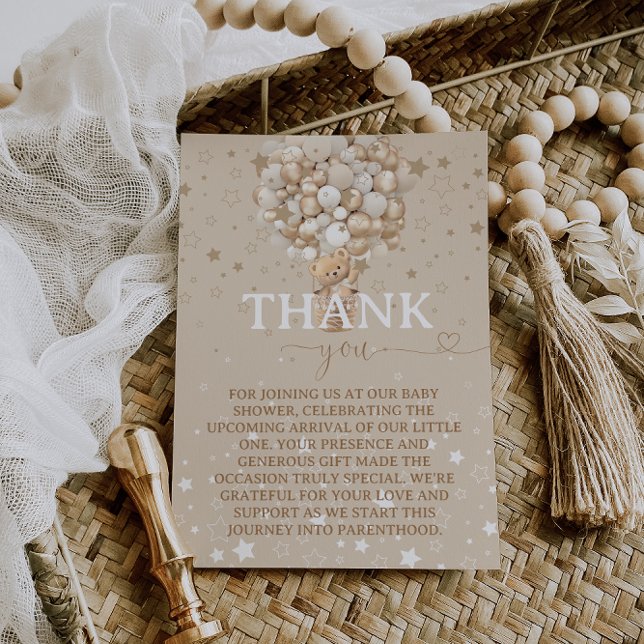 Bear Ballogs babydusch Tack Kort (Skapare uppladdad)