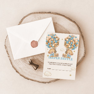 Bear Balloon Barly Wait Twillingars Blue Diaper Ra Tilläggskort