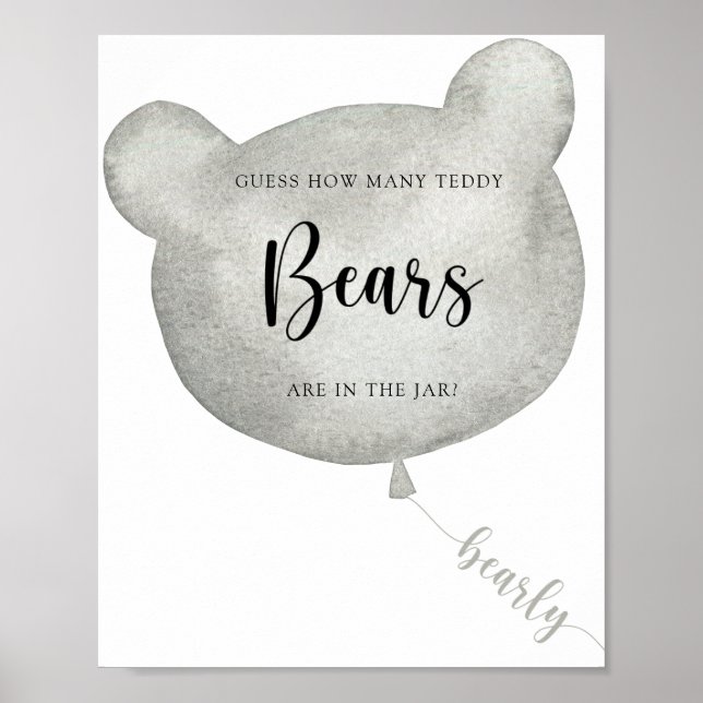 Bear Balloon gissa hur många nallar som poster (Framsidan)