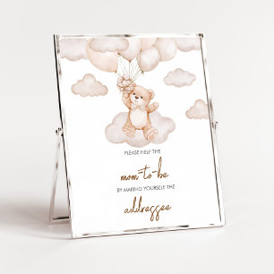 Bear Balloon Kuvert Baby Station Poster