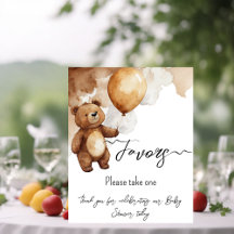 Bear Ballos Barly Wait Baby Shower Favues Favorite