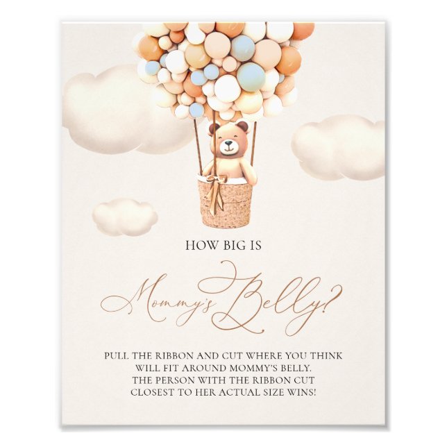Bear Ballos - How big is Mamma Belly - Sign Fototryck (Framsidan)