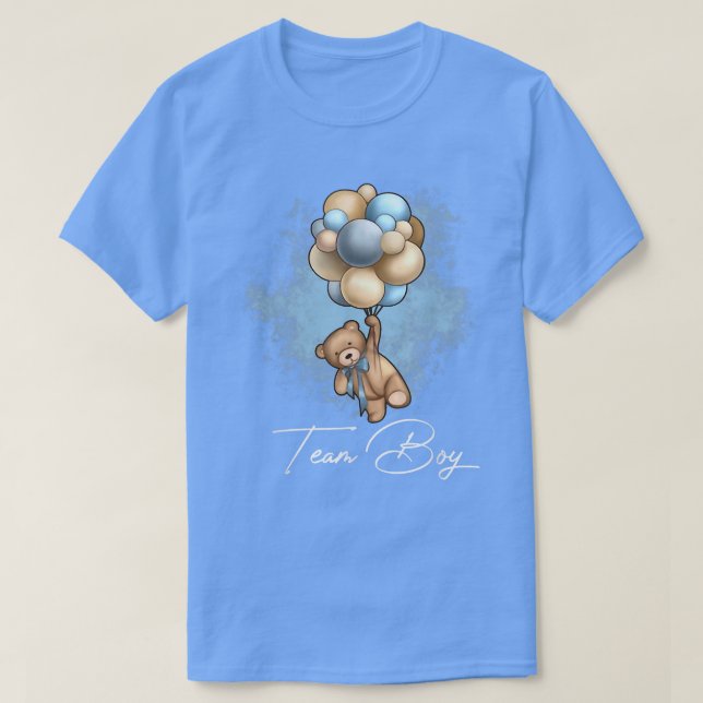 Bear BalloTeam Boy Team Girl Baby Gender Revea T Shirt (Design framsida)