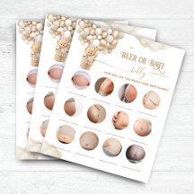 Bear Ballower Shower Beer eller Baby Belly Game