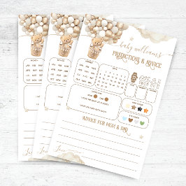 Bear Ballox Baby Shower-förutsägelser Spelspel