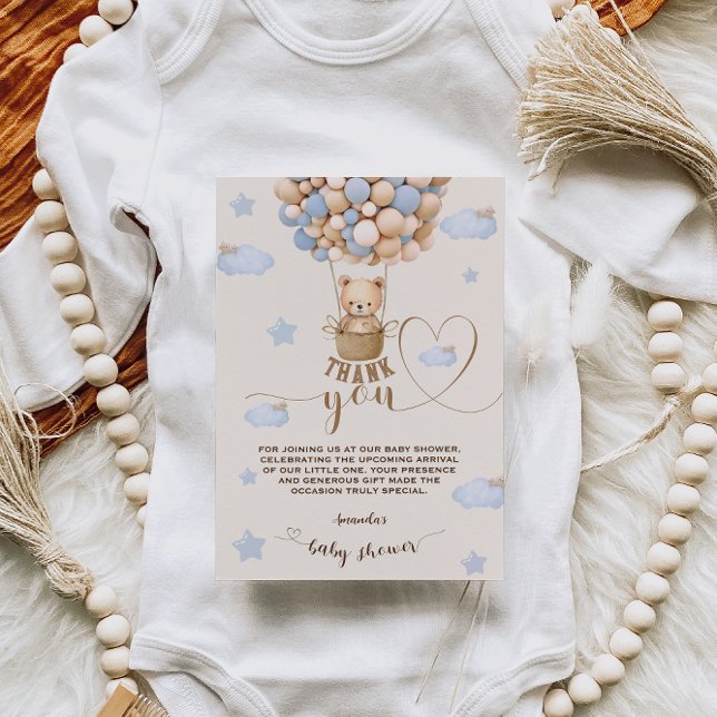 Bear Balloy Barly Wait Boy Shower Tack (Skapare uppladdad)