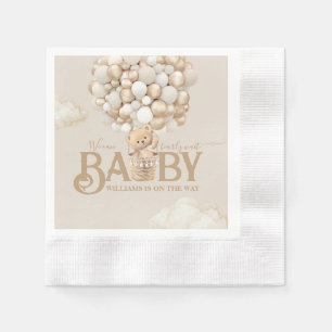 Bear Balloys Barly Wait Baby Shower Pappersservett