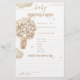 Bear Balloys Barly Wait Baby Shower-spel