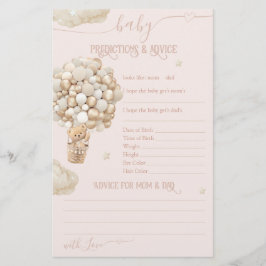 Bear Balloys Barly Wait Flicka Shower Game