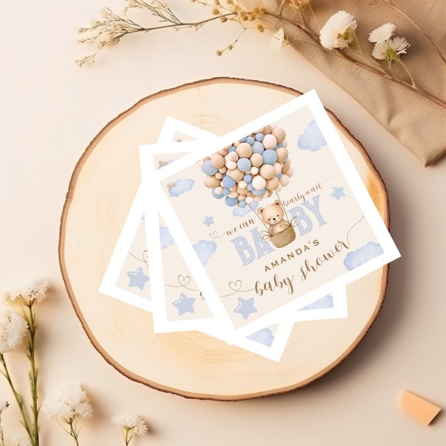 Bear Balloys Barly Wait Pojke Shower Pappersservett (Skapare uppladdad)