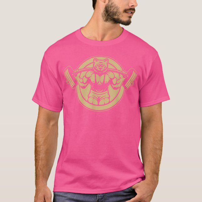 Bear Barbell för bojbyggare T Shirt (Framsida)