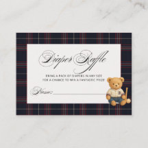 Bear Baseball Baby Shower Raffle