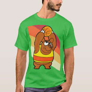 Bear Basketball Player Animal Funy Premium T Shirt