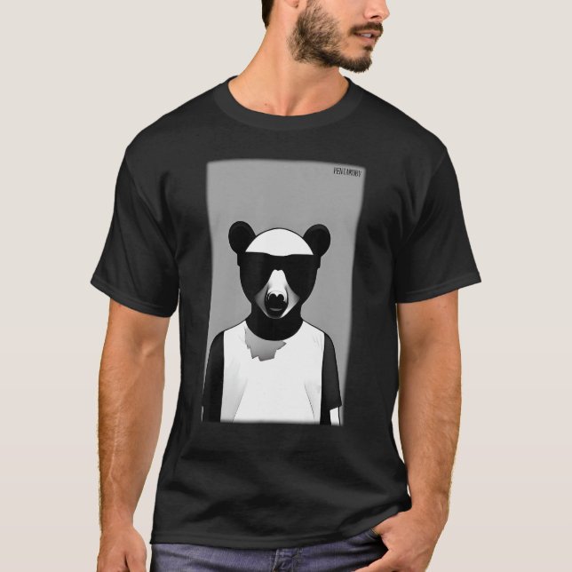 Bear Bear Sunglasses Wildlife Animals Zoo Forest T Shirt (Framsida)