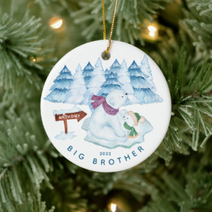 Bear Big Brother-julprydnaden Julgransprydnad Keramik