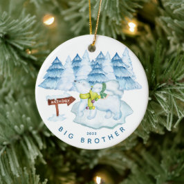 Bear Big Brother-julprydnaden Julgransprydnad Keramik
