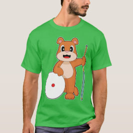 Bear Billiard Queue T Shirt
