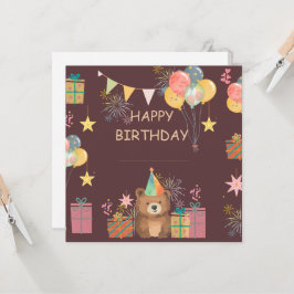 Bear Birthday Kort