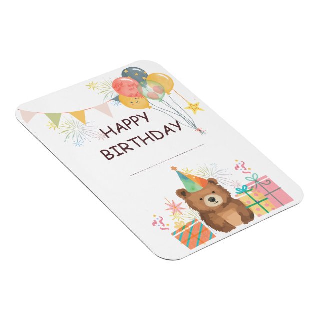 Bear Birthday Magnet (Högersidan)