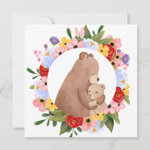 Bear Blank-kort för mamma