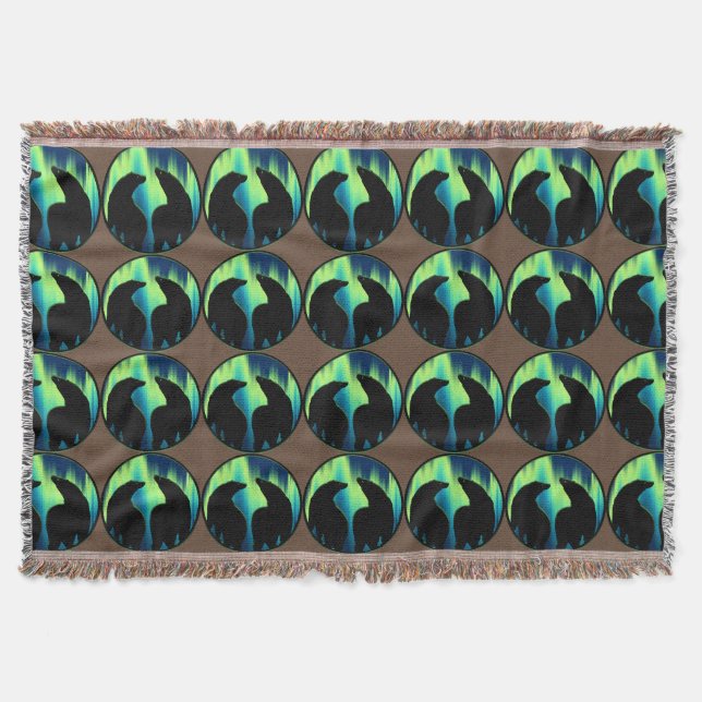 Bear Blanket Northern Ljus Bear Thridspanket Blank Mysfilt (Framsidan)