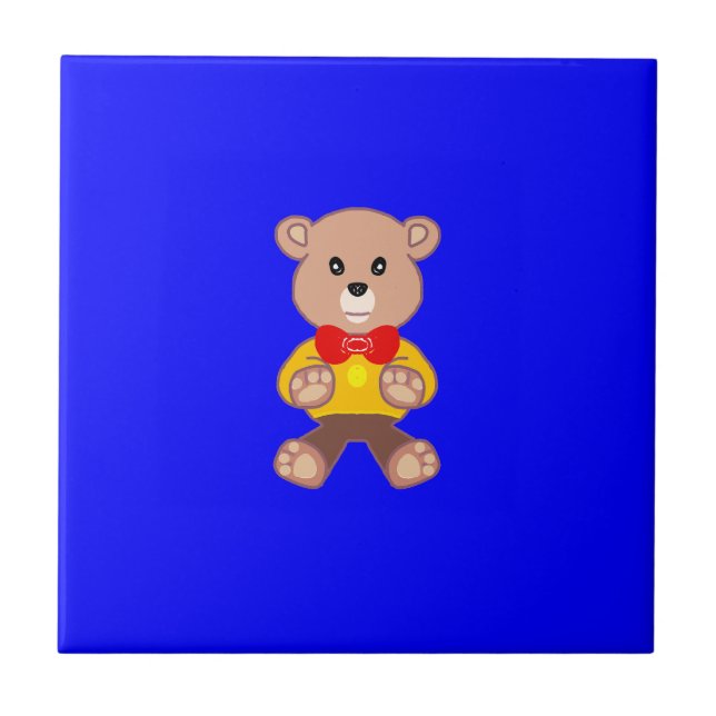 Bear Blue Ceramic Tile Kakelplatta (Framsidan)
