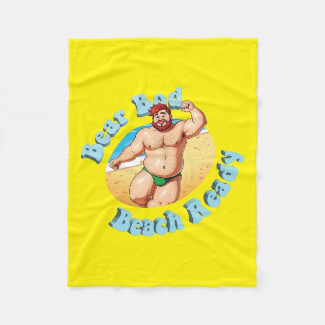 Bear Bod, Beach Redo! Nr 3 Fleecefilt (Framsidan)
