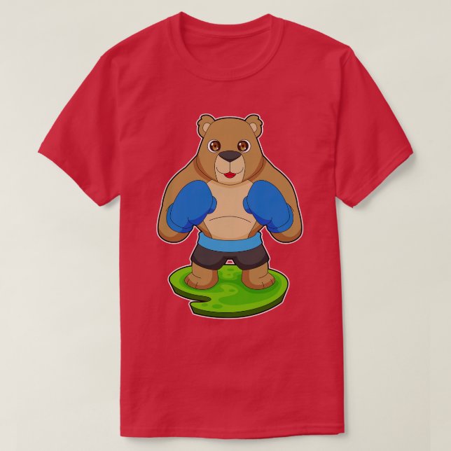 Bear Boxer Boxing handskar Boxing Boxing T Shirt (Design framsida)