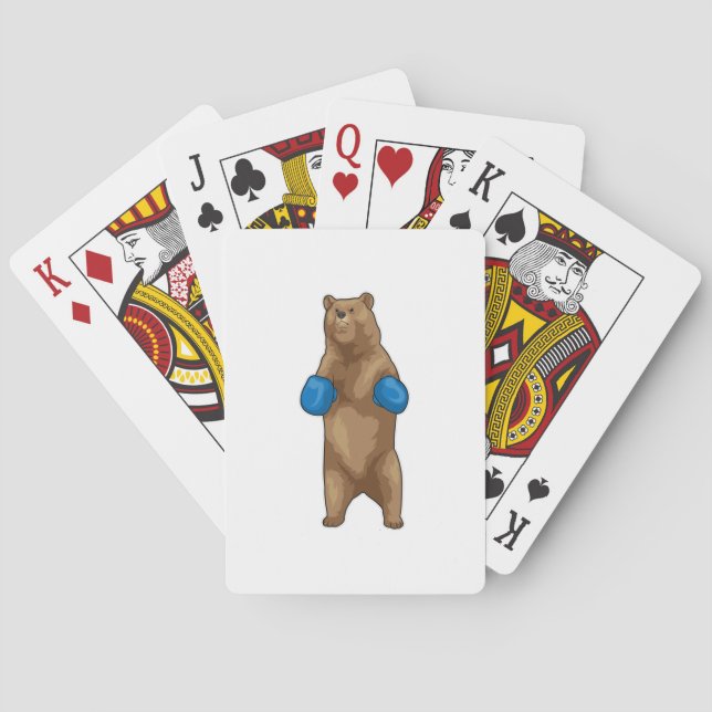 Bear Boxer Boxing handskar Casinokort (Baksidan)
