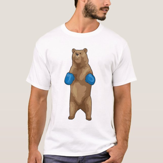 Bear Boxer Boxing handskar T Shirt (Framsida)