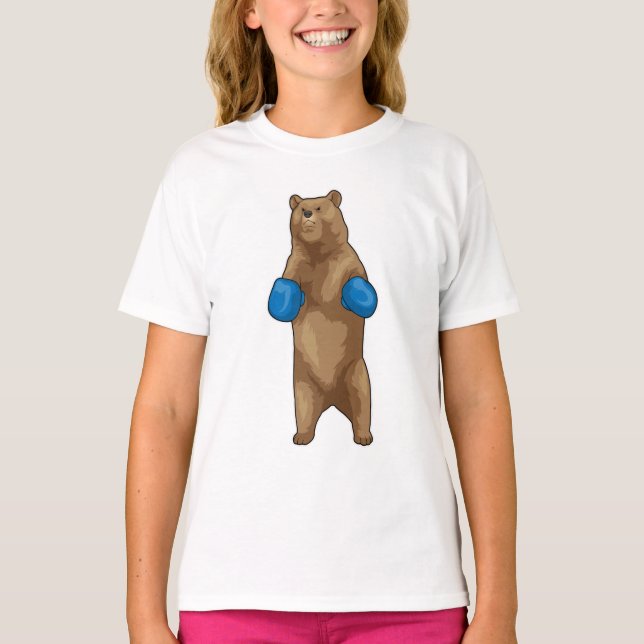 Bear Boxer Boxing handskar T Shirt (Framsida)