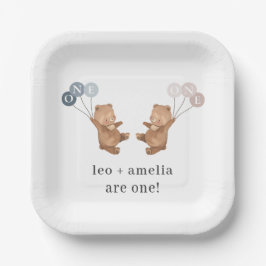 Bear Boy Girl Twillingars - 1:a födelsedagen