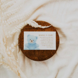 Bear Boy Shower Bokar för Baby-höljekort Tilläggskort