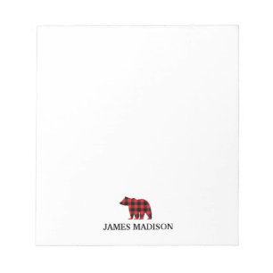Bear Buffalo Check Anteckningsblock