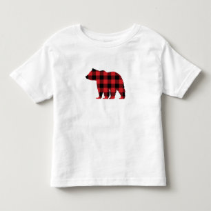 Bear Buffalo Check Mönster Silhouette T Shirt