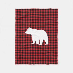 Bear Buffalo Check Mountain Living Fleecefilt