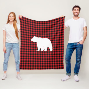 Bear Buffalo Check Mountain Living Fleecefilt